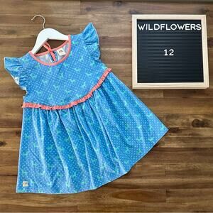 Wildflowers Best Day Ever Enchanted Ella Top Blue Green Polka Dot Unicorn 12